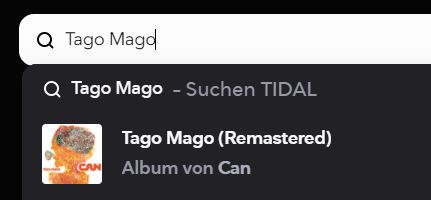 Tago Mago bei Tidal