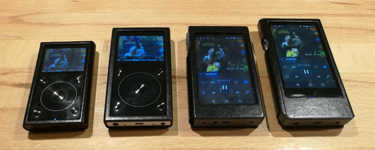 Aktuelle Fiio DAP Familie